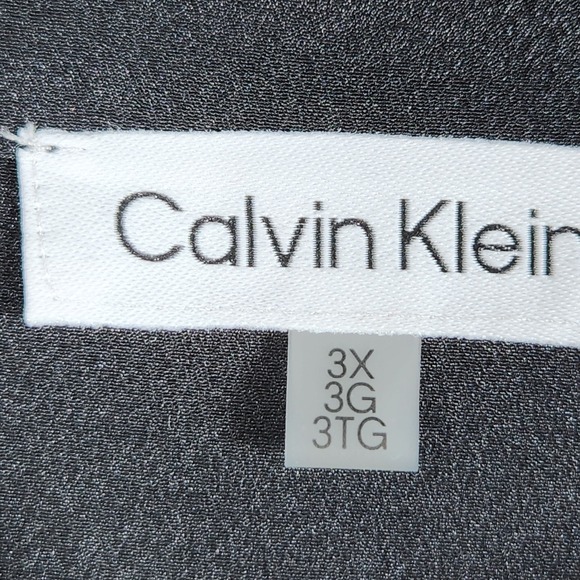 Calvin Klein Womens 3X Ombre Blouse Pink Red Purple Black Roll Tab Sleeve Top - Picture 3 of 9